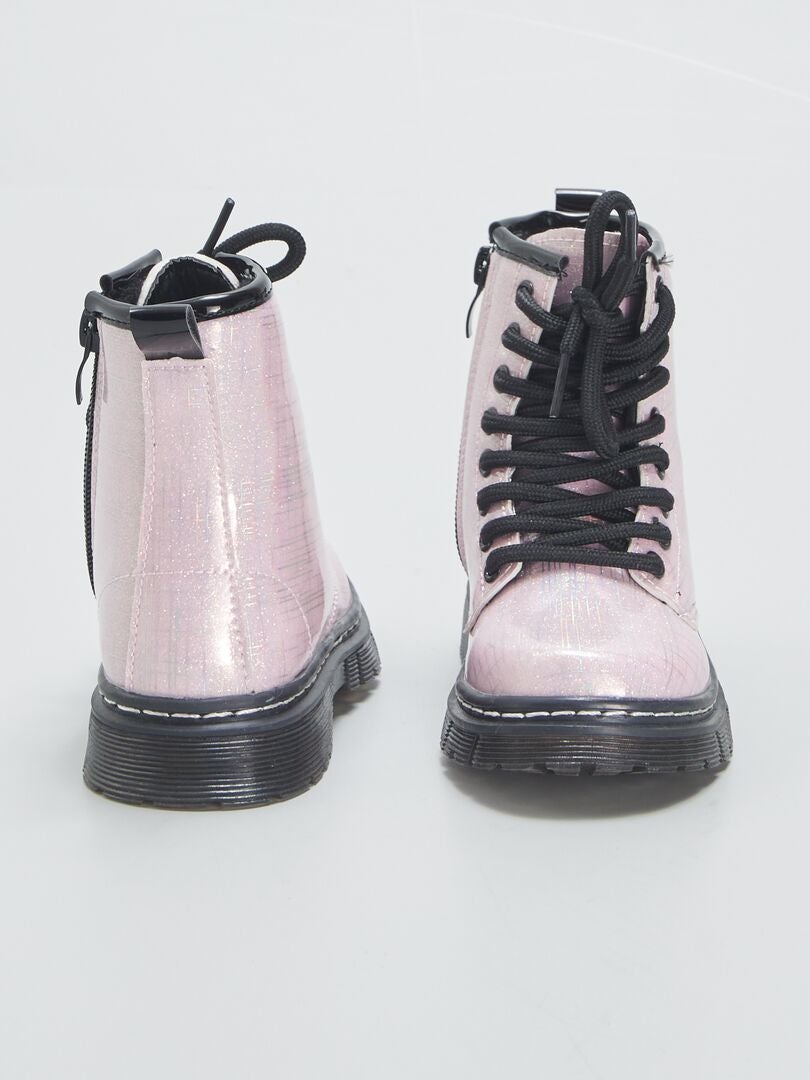 Botines de charol ROSA - Kiabi