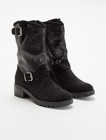 Botines de efecto piel
