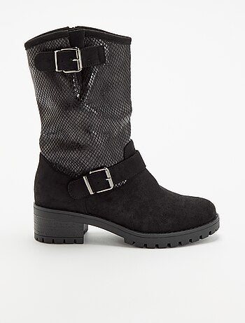 Botines de efecto piel