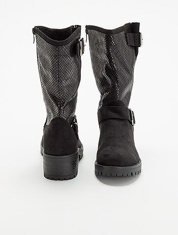 Botines de efecto piel