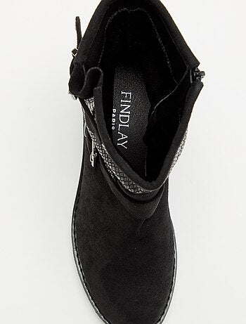 Botines de efecto piel
