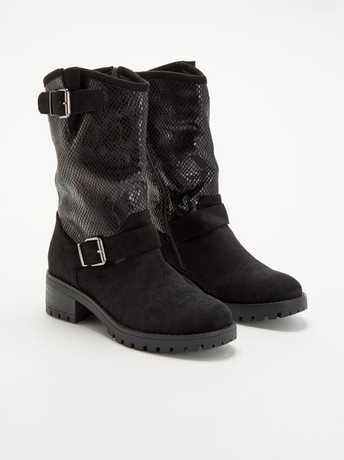 Botines de efecto piel - Kiabi