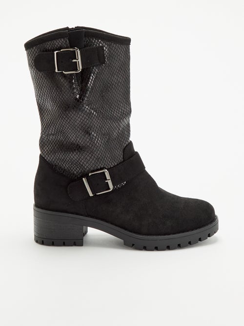 Botines de efecto piel - Kiabi