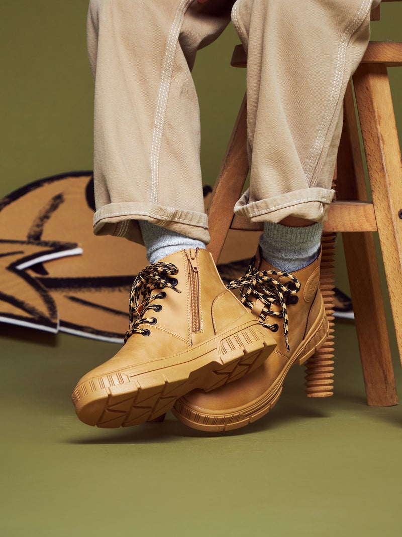 Botines de estilo montañero MARRON - Kiabi