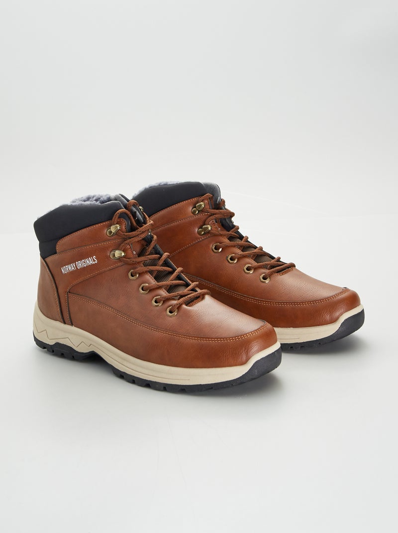 Botines de estilo montañero MARRON - Kiabi