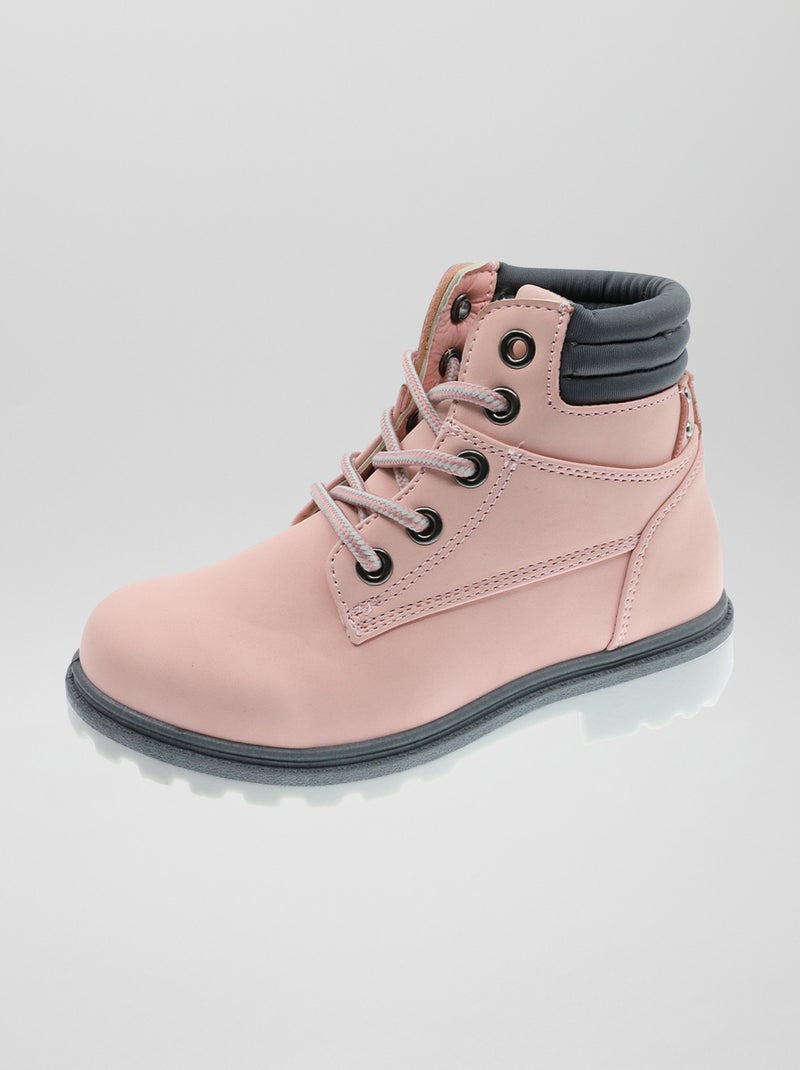 Botines de estilo montañero ROSA - Kiabi