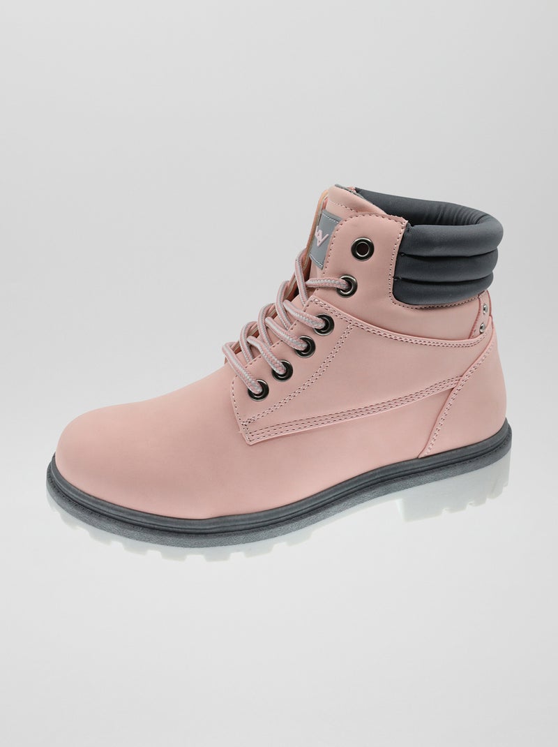 Botines de estilo montañero ROSA - Kiabi