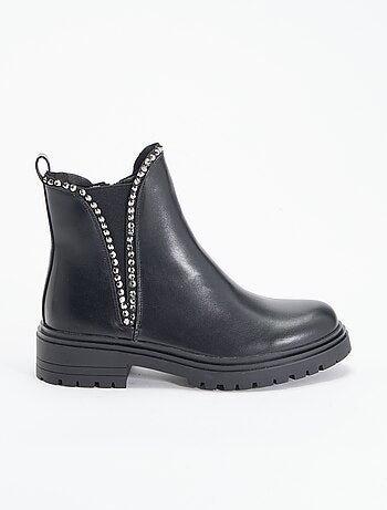 Botines de imitación con strass