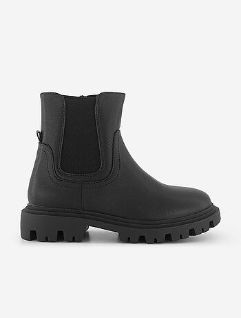 Botines de imitación con suela dentada
