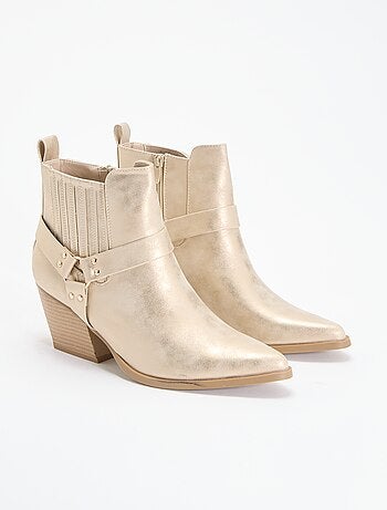 Botines de imitación con tacón