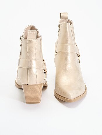 Botines de imitación con tacón