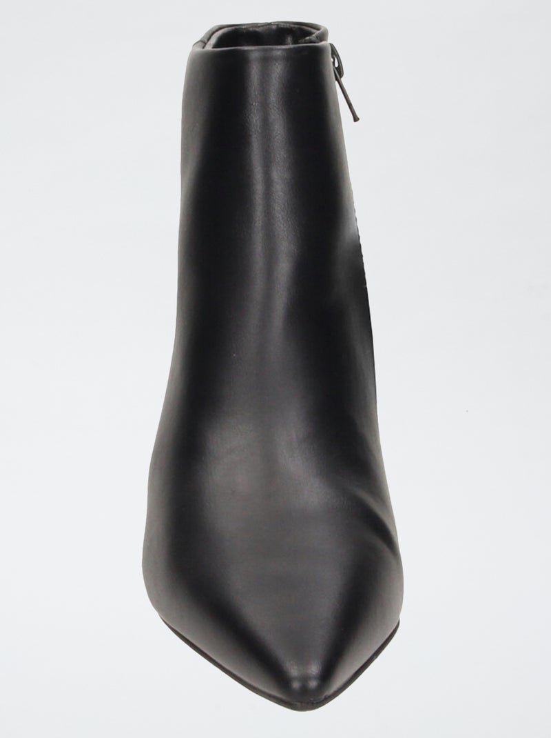 Botines de imitación con tacón Negro - Kiabi