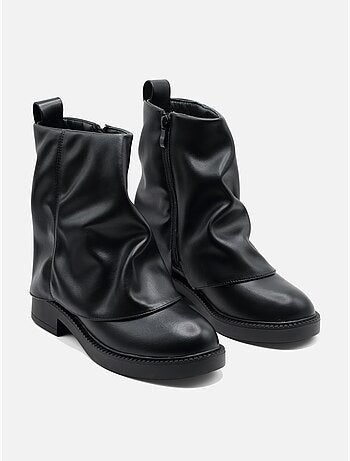 Botines de imitación de piel