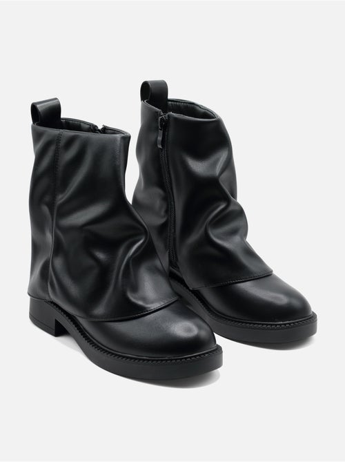 Botines de imitación de piel - Kiabi