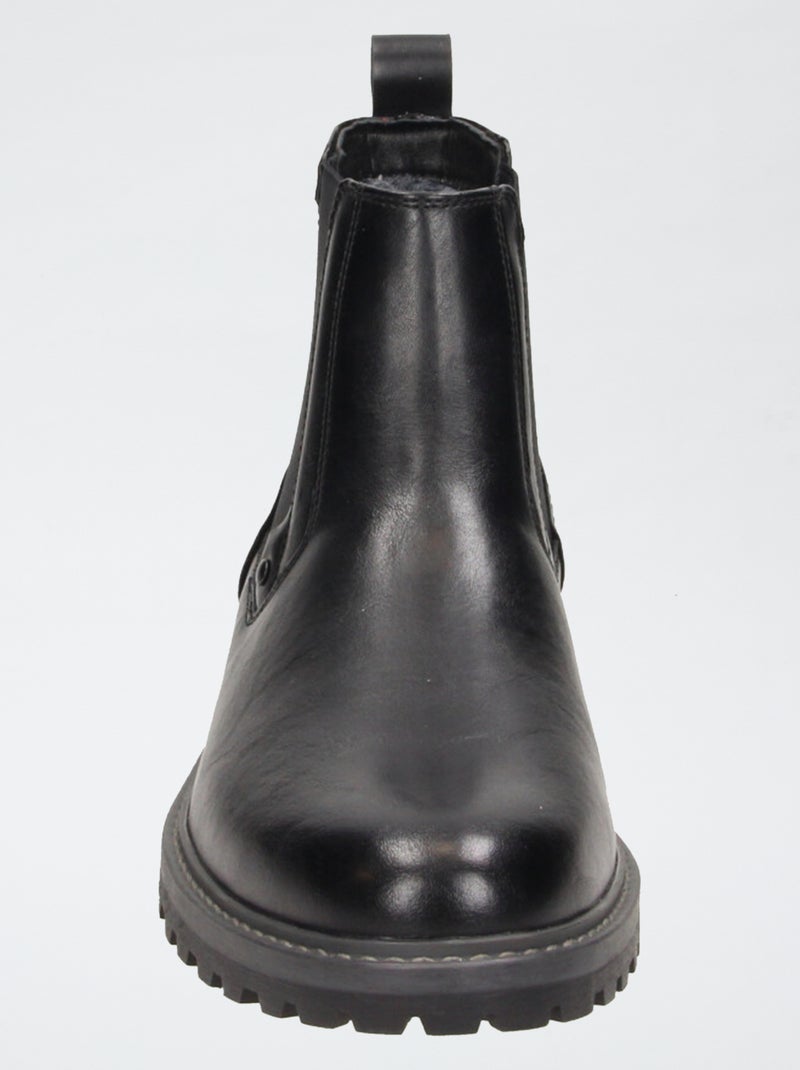 Botines de imitación piel Negro - Kiabi