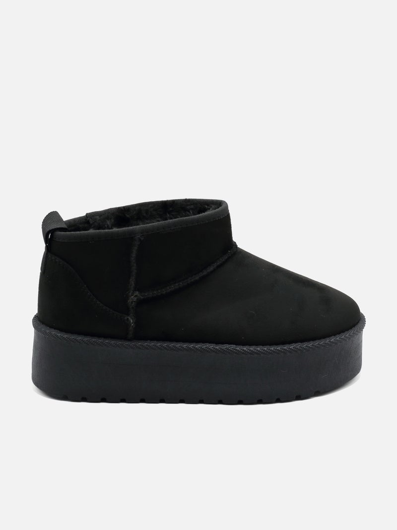 Botines de mujer correa cruzada Negro - Kiabi