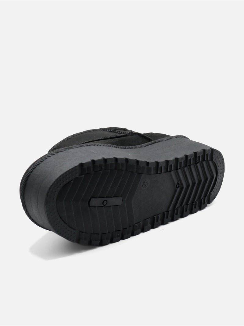 Botines de mujer correa cruzada Negro - Kiabi