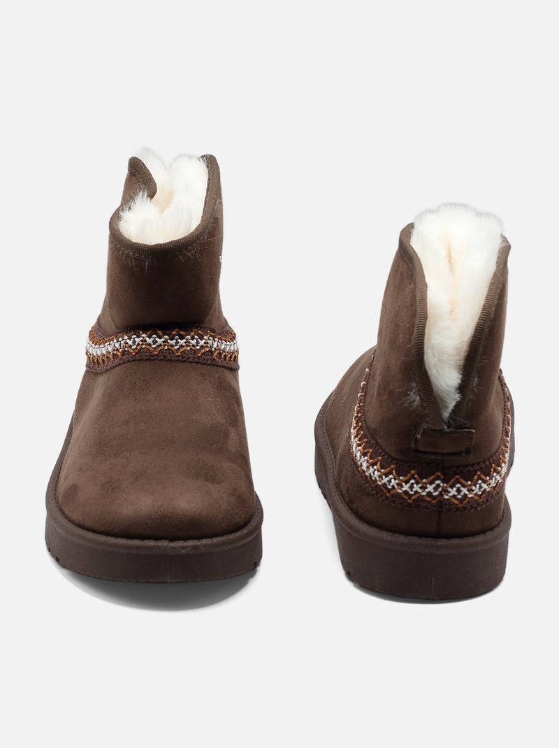 Botines de mujer para ponerse - C M Marrón - Kiabi