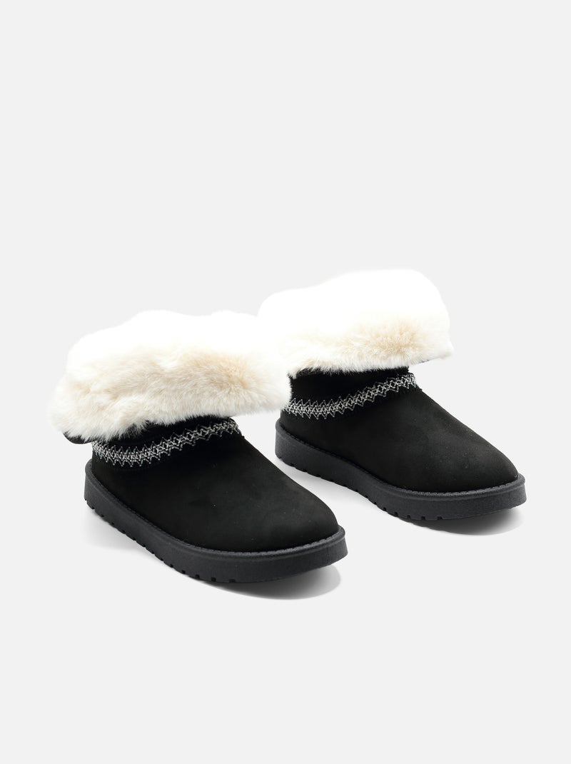 Botines de mujer para ponerse - C M Negro - Kiabi