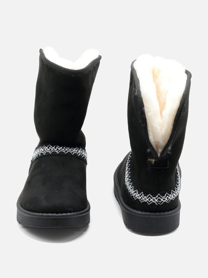 Botines de mujer para ponerse - C M Negro - Kiabi