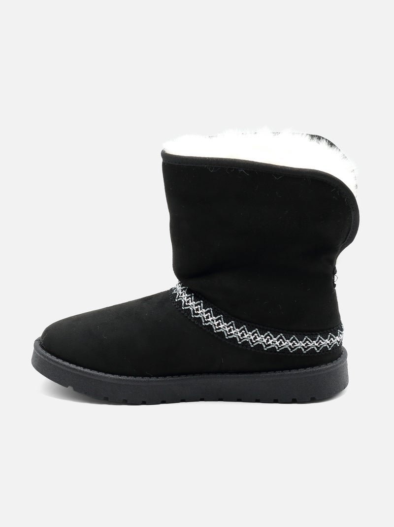 Botines de mujer para ponerse - C M Negro - Kiabi