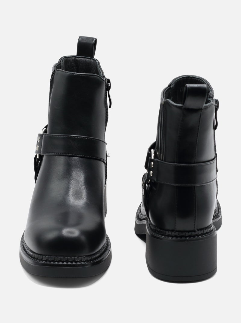 Botines de mujer para ponerse - C M Negro - Kiabi