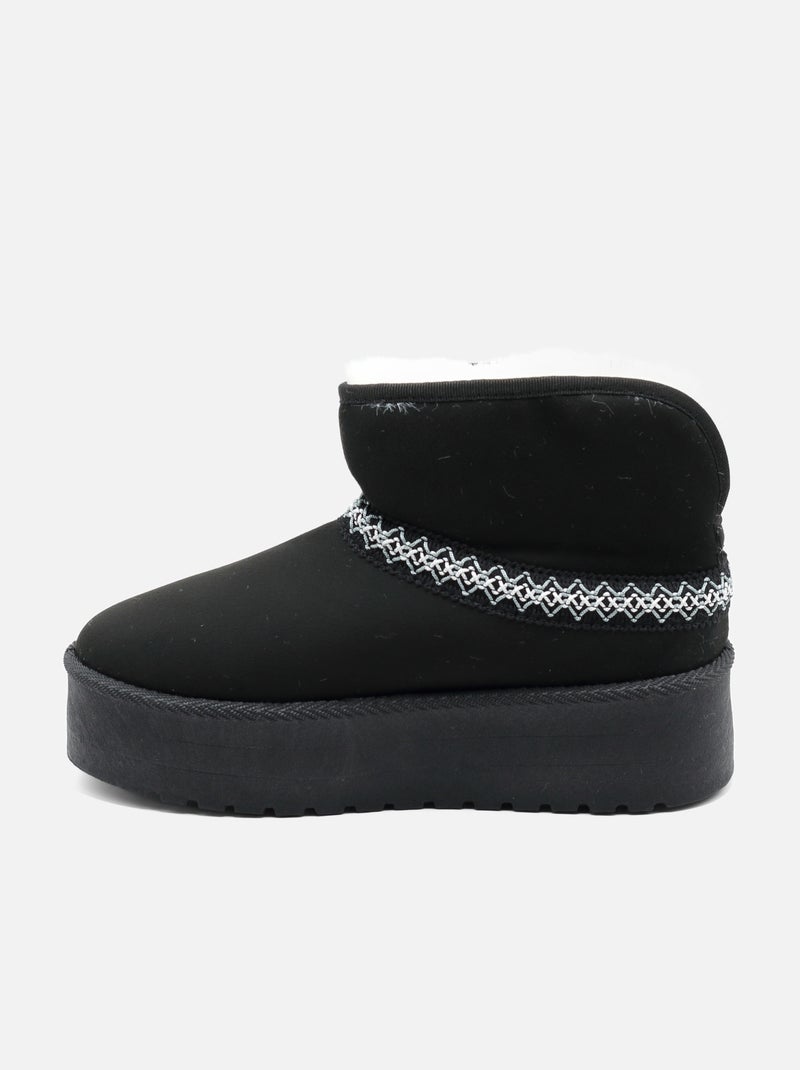 Botines de mujer para ponerse - C M Negro - Kiabi