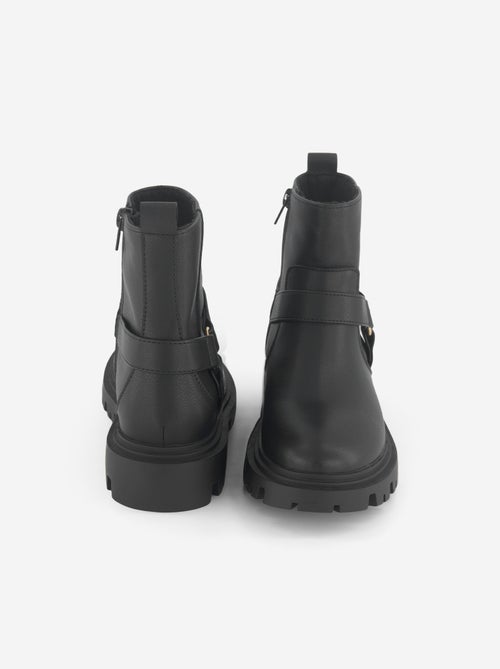 Botines de polipiel con correas decorativas - Kiabi