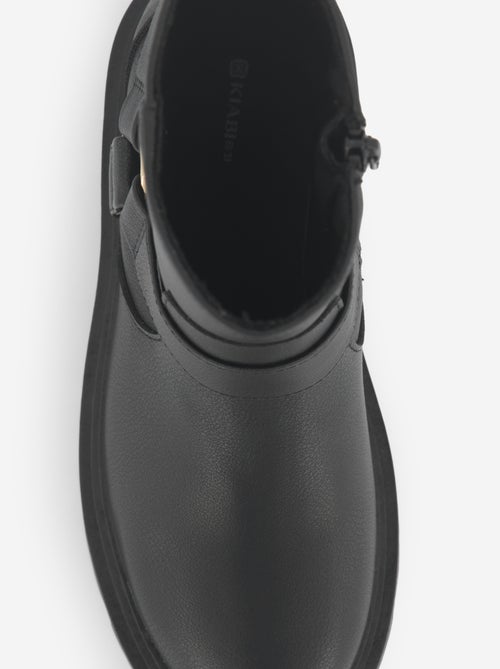 Botines de polipiel con correas decorativas - Kiabi