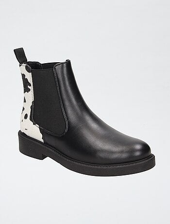 Botines de tacón de polipiel