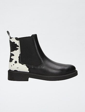 Botines de tacón de polipiel