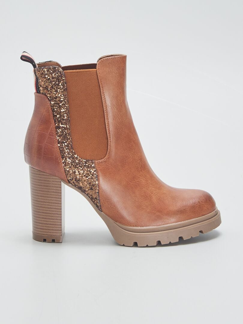 Botines de tacón MARRON - Kiabi