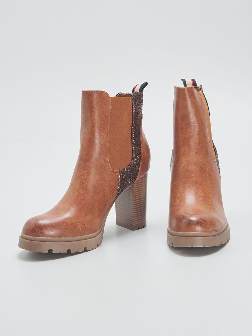 Botines de tacón MARRON - Kiabi