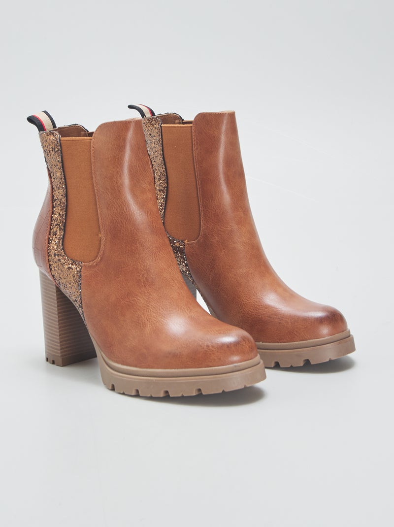 Botines de tacón MARRON - Kiabi