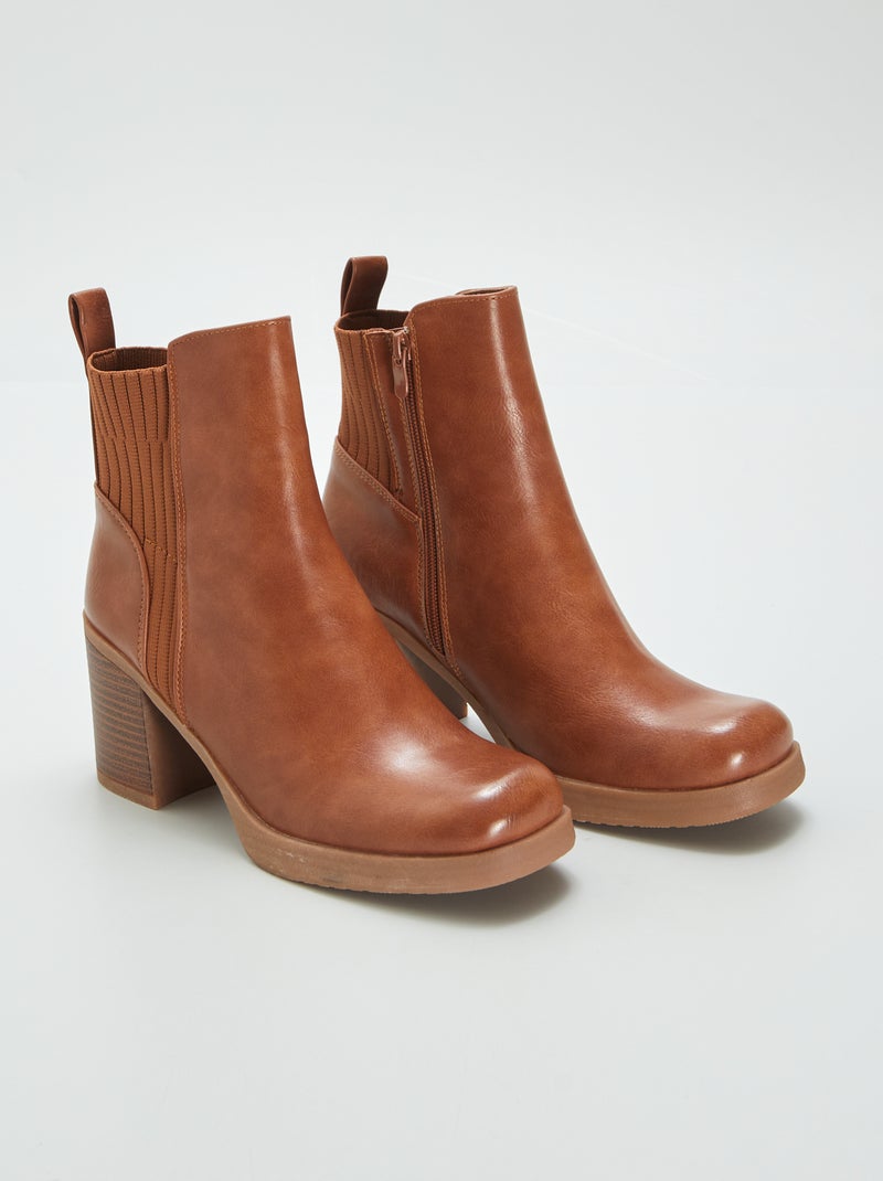 Botines de tacón MARRON - Kiabi