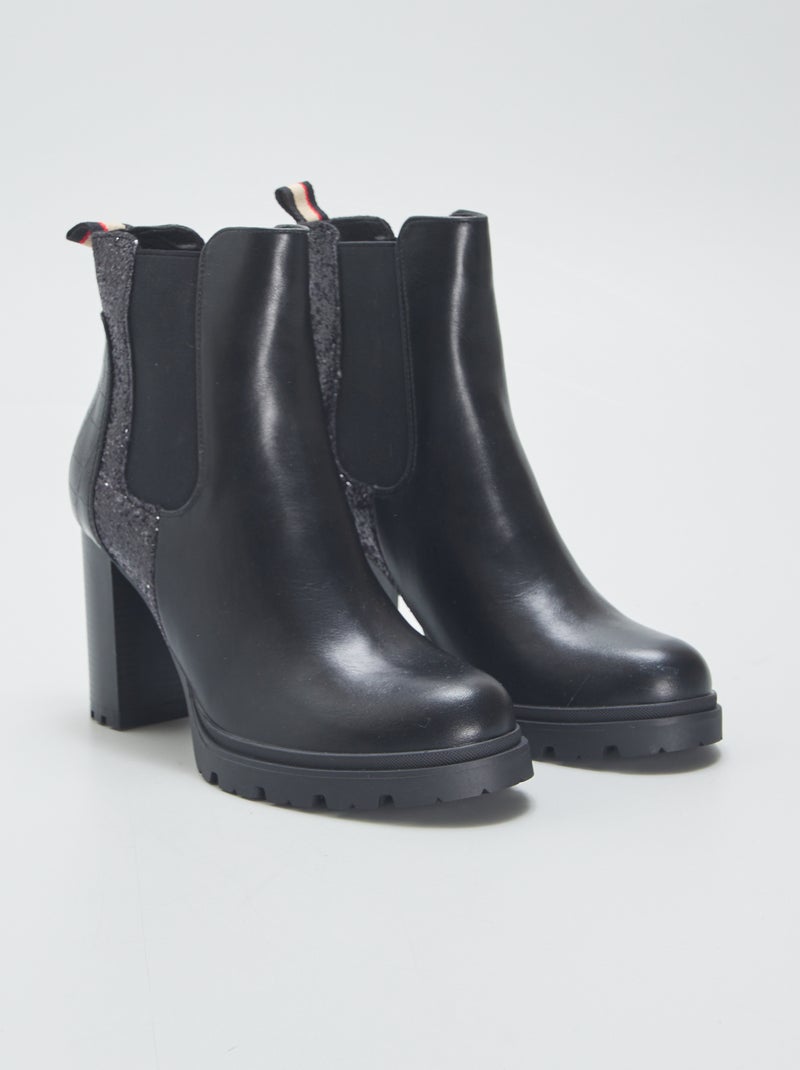 Botines de tacón NEGRO - Kiabi