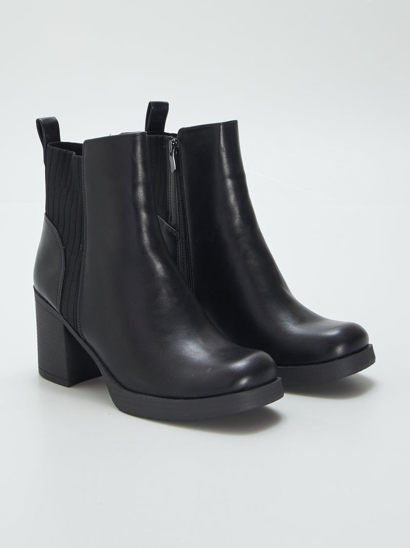 Botines de tacón NEGRO - Kiabi