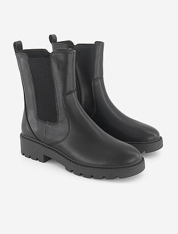 Botines de tacón plano