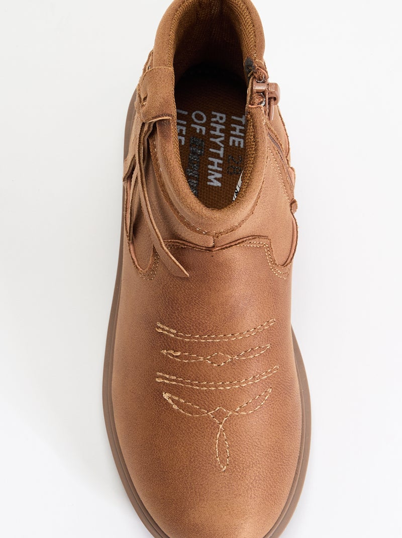 Botines efecto ante Beige - Kiabi