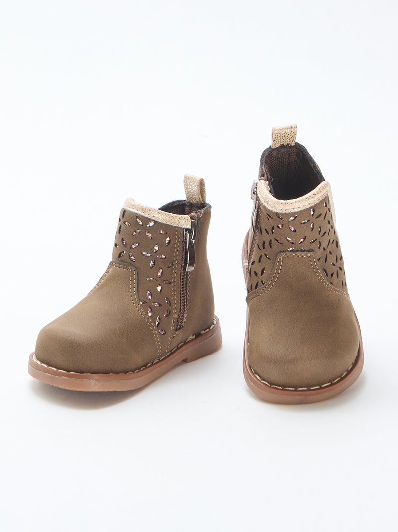 Botines efecto ante Marron - Kiabi