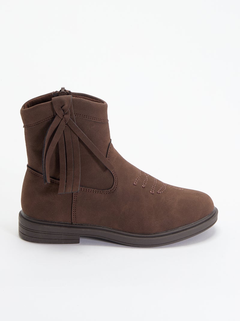 Botines efecto ante Marron - Kiabi