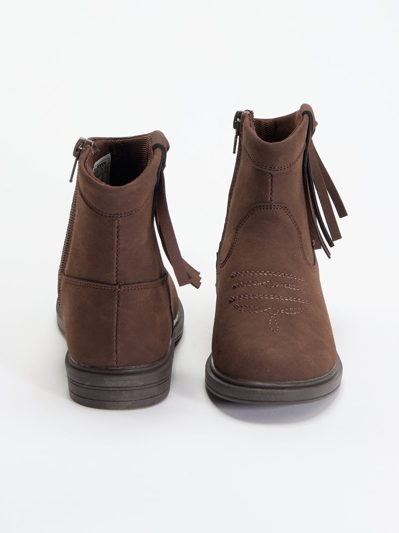 Botines efecto ante Marron - Kiabi