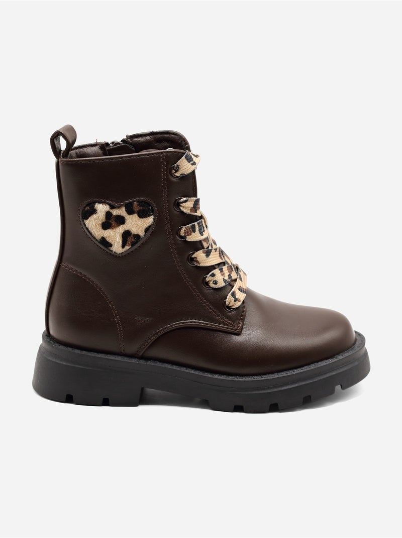 Botines estampados Marrón oscuro - Kiabi