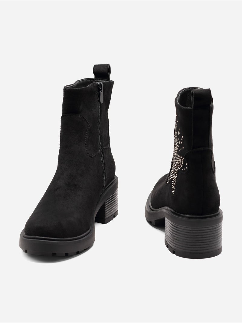 Botines estampados Negro - Kiabi