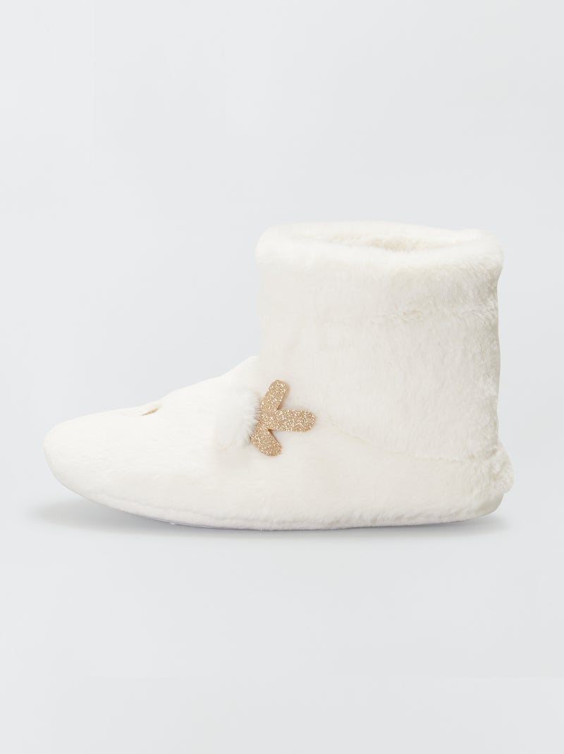 Botines estilo animal con forro BEIGE - Kiabi
