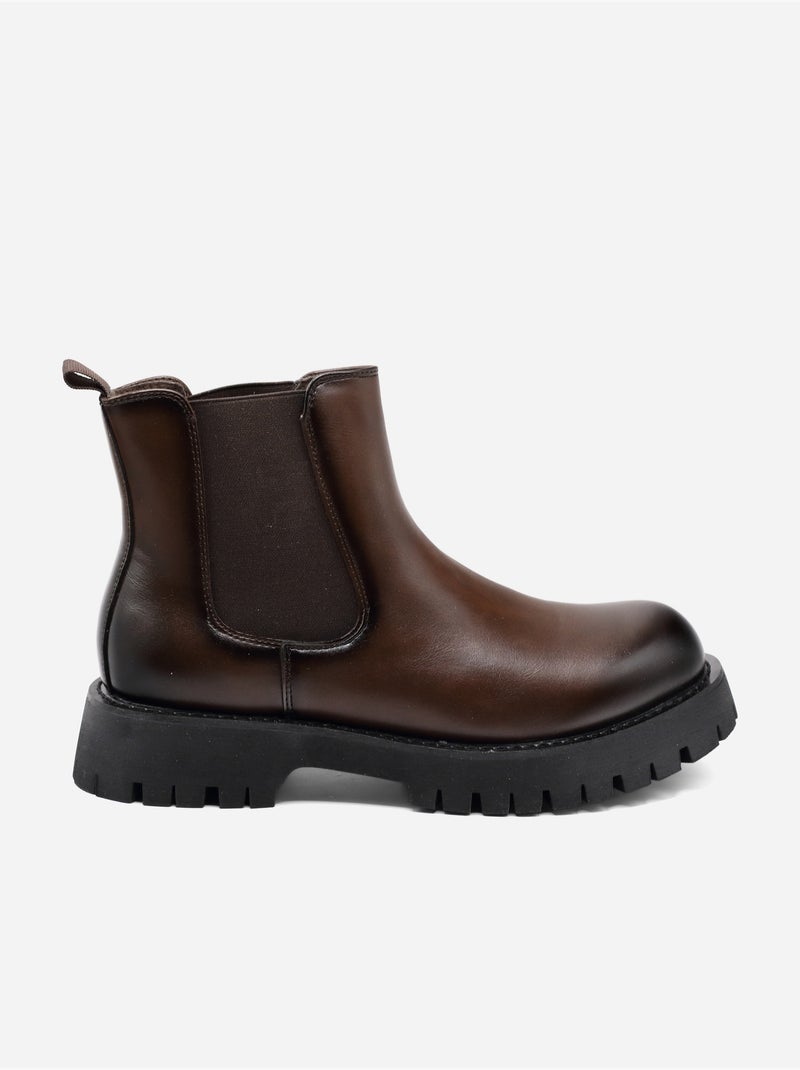 Botines estilo Chelsea - Uomo Marrón - Kiabi