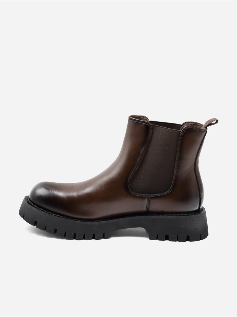 Botines estilo Chelsea - Uomo Marrón - Kiabi