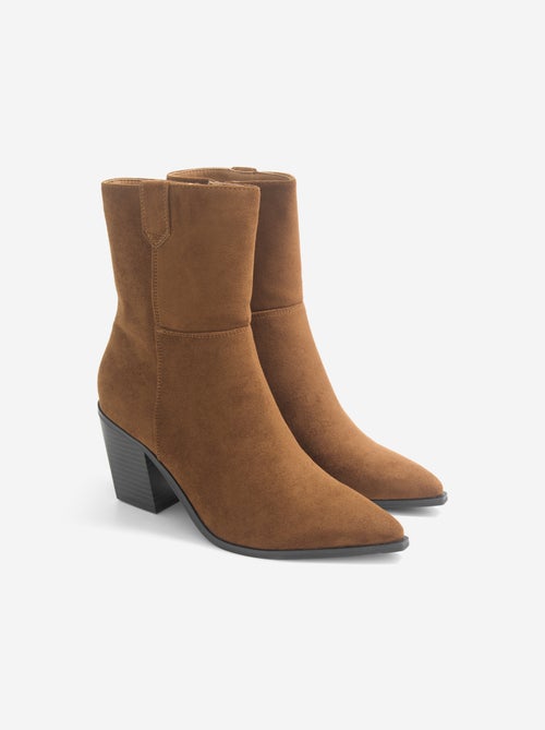 Botines estilo cowboy con tacón - Kiabi