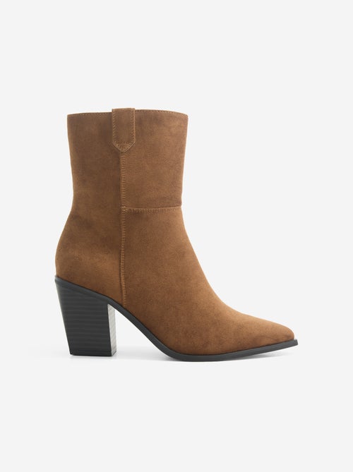 Botines estilo cowboy con tacón - Kiabi