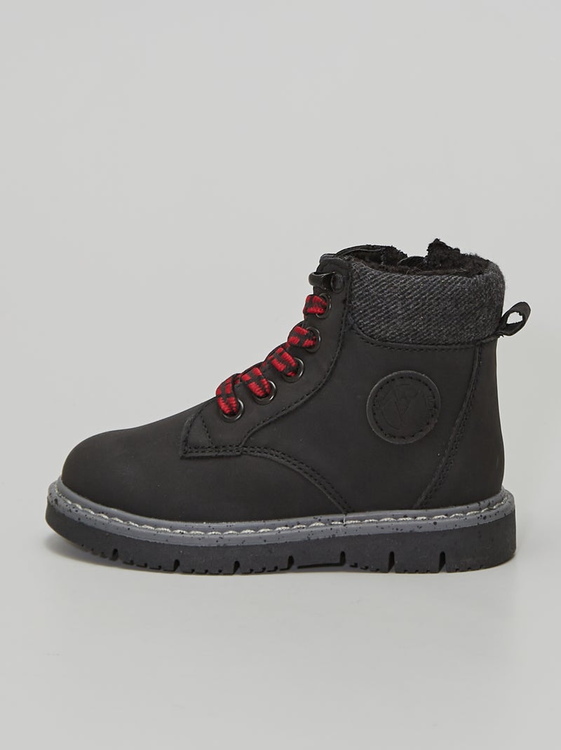 Botines estilo montañero negro - Kiabi